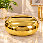 Premium Shiny Gold Oval Tissue Box Holder