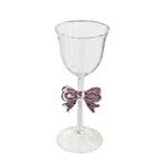 CG191 Glass+Flared Rim&Bow Set of 2 40c
