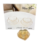 CG154 Heart-S 6Pcs Bwl&Dish Set A-Rim 8c