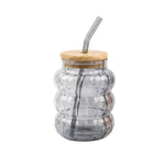 CG251 GlassWith Straw Cup GyCharcoal