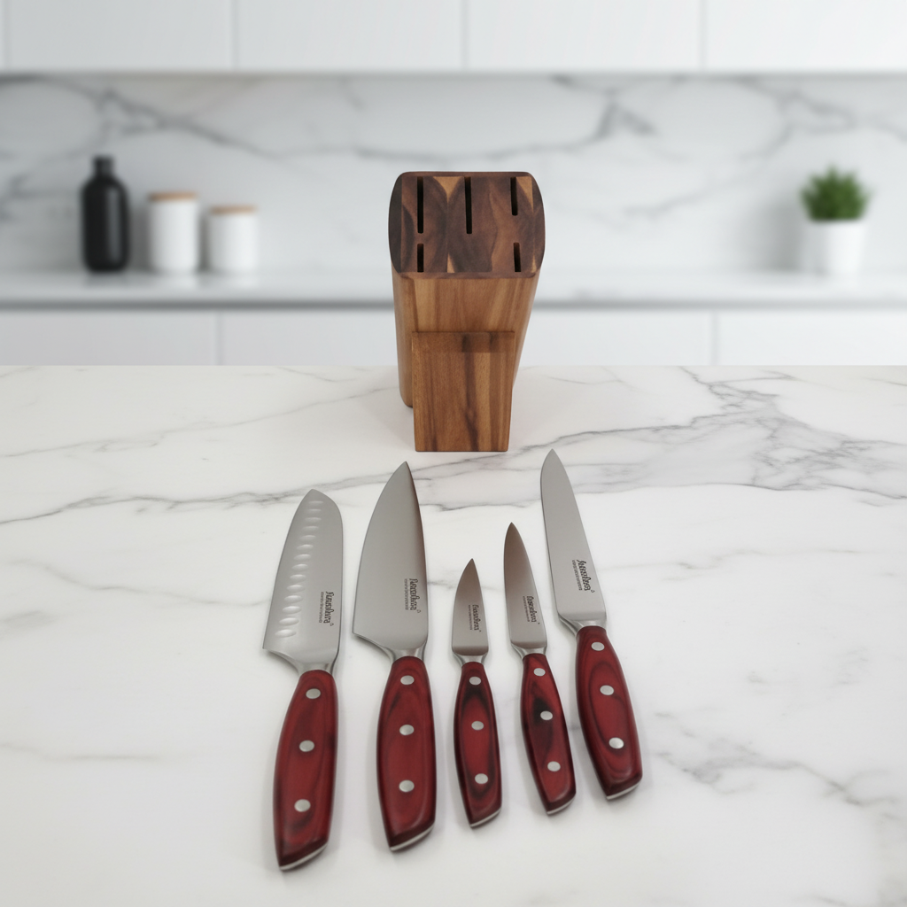 HP84 6Pcs Knief Set Brown