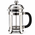 Aoyalai 800ml Borosilicate Glass French Press Coffee Maker with Chrome Stainless Steel Frame