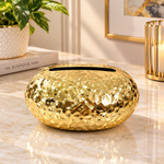 Elegant Hammered Gold Tissue Paper Dispenser