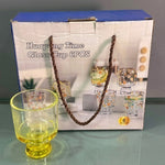 CG211 Juice Glass 6P Set Yellow Base 12c