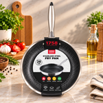 Premium Stainless Steel Frying Pan with Long Handle – 28cm