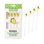 STR24 Glass Straw 5Pcs Set 20cm 50c