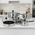 HP73 10Pcs Cook Set SS With Glass Lid