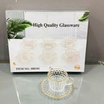CG113 6Pcs Cup&Saucer Set Gold 12c