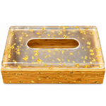 Modern Gold Flake Rectangular Tissue Box Cover