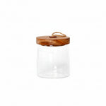 1988-58 Acacia Wood Glass Jar 500ml 36c
