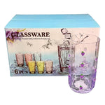 CG143 Glass Set 6P Embossed Grape  4c