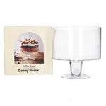 Danny Home 3.5 litre Pedestal Glass Trifle Bowl Glass Dessert Display Dish & Footed Serving Bowl for Layered Desserts