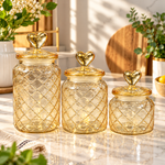 Premium Clear Glass Storage Jar – Stylish Kitchen Food Storage Container