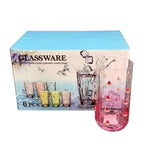 CG144 GlassSet 6P Embossed Watermelon