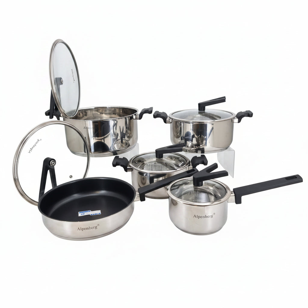 HP76 10Pcs Cook-S SS W/G-Lid (V-Knobe)