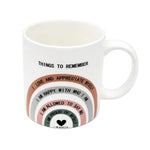 Danny Home 330ml Motivational Self-Love Affirmation Porcelain Mug with Rainbow Graphic & Gift Box Daily Positive Reminder Coffee & Tea Cup (BZ01-14)