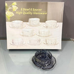 CG148 6Pcs Bowl&Dish Set Blk-Rim 8c