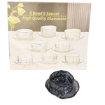 CG148 6Pcs Bowl&Dish Set Blk-Rim 8c