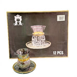 CG135 6Pcs  Kawa Set Gray + Gold Edge 8c