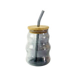CG260 GlassWith Straw Cup GyCharcoal