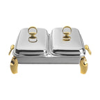 173846.G LUX GOLD 2*1 Rect Dish