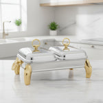 173846.G LUX GOLD 2*1 Rect Dish