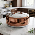 664CH-S 4Ltr Rd Choclate Silver Hot Pot 6c