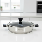 HP62 28cm SS Karahi With Glass Lid