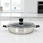 HP62 28cm SS Karahi With Glass Lid