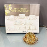 CG149 6Pcs Bowl&Dish Set Amber-Rim 8c