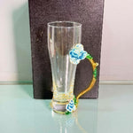 CG242 Wine Glass Metal Heat  Flower  12c
