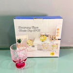 CG210 Juice Glass 6Pcs Set  Red Base 12c