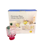 CG210 Juice Glass 6Pcs Set  Red Base 12c