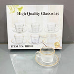 CG110 6Pcs Cup&Saucer Set Gold 12c