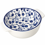 Danny Home Blue Floral Ceramic Baking Dish  6 Inch