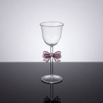 CG191 Glass+Flared Rim&Bow Set of 2 40c