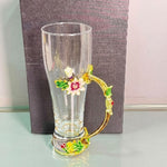 CG244 Wine Glass Metal Heat  Flower