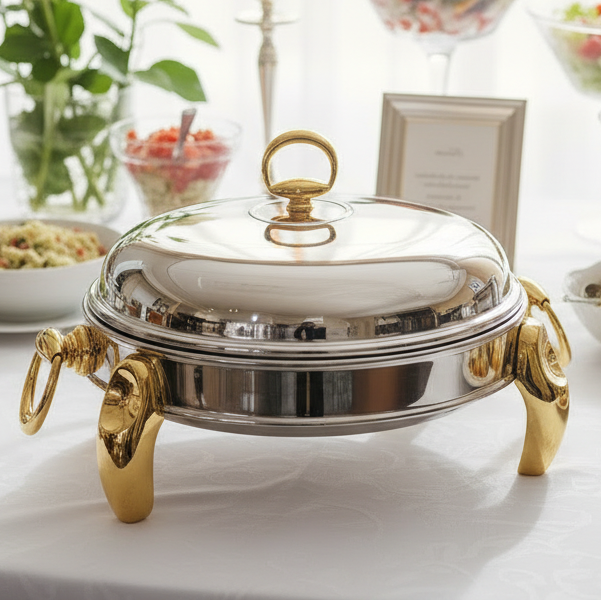 173856.G LUX GOLD 3Ltr Oval Dish
