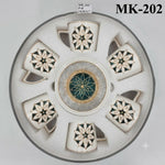 MK202 6pcs Cup Saucer GreenDesign 8c