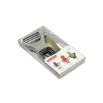 Danny Home -GREY 3Pcs Peeler Set - Standard, Serrated & Julienne Blades (13.5x7cm) DH3167