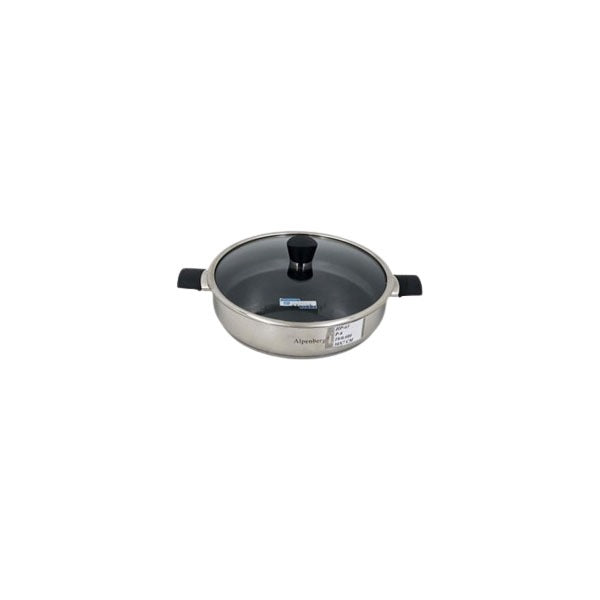 HP63 30x7cm SS Karahi With Glass Lid
