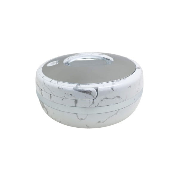 663WS-S 3Ltr Round White Silver Hot Pot 6c