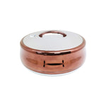 664CH-S 4Ltr Rd Choclate Silver Hot Pot 6c