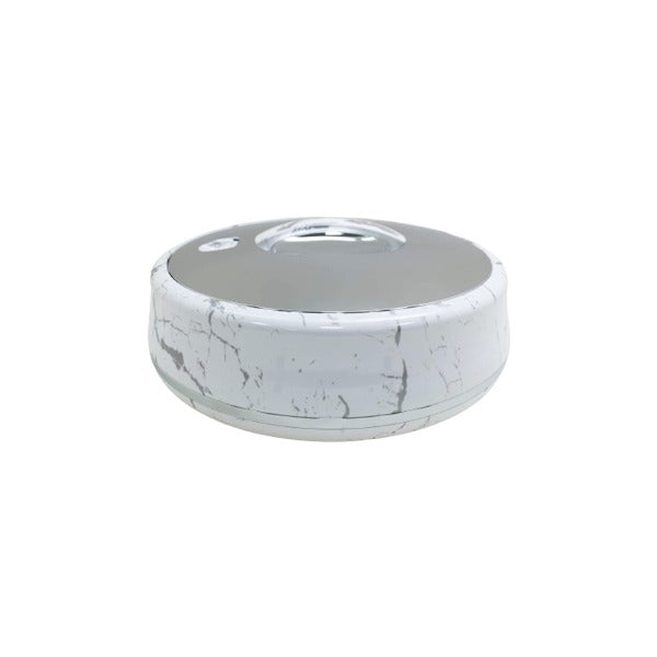 664WS/S 4Ltr Round White Silver Hot Pot 6c