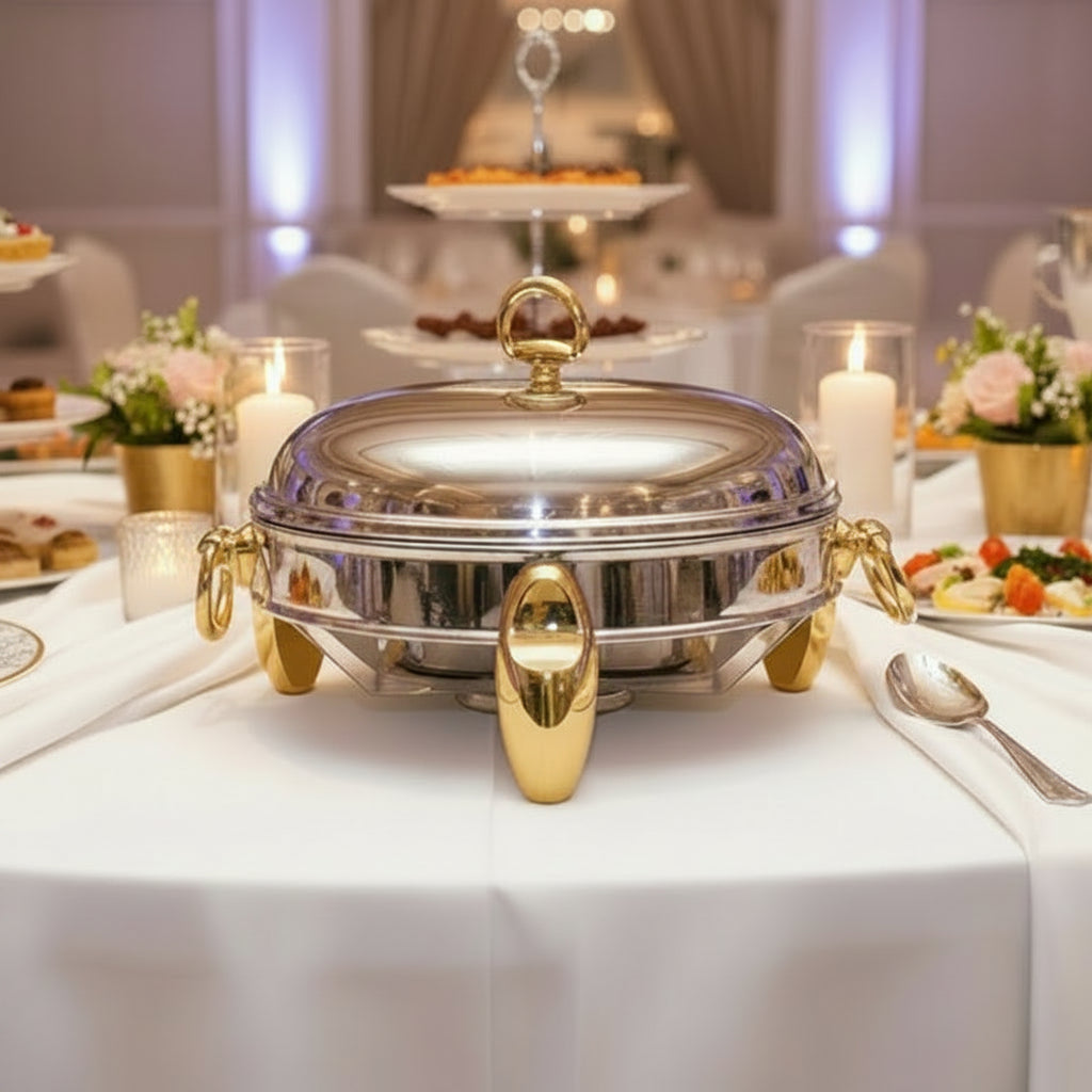 173876.G LUX GOLD 2.5Ltr Round Dish