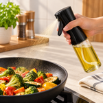 Danny Home 200ml Leak-Proof Glass Cooking Oil Sprayer Mister for Salad, Air Frying & BBQ (Matte Black)