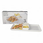 CPK-052 Sqr Plate 3Pcs Set Porcelian 8c