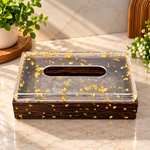 Premium Gold Flake Rectangular Tissue Box Holder