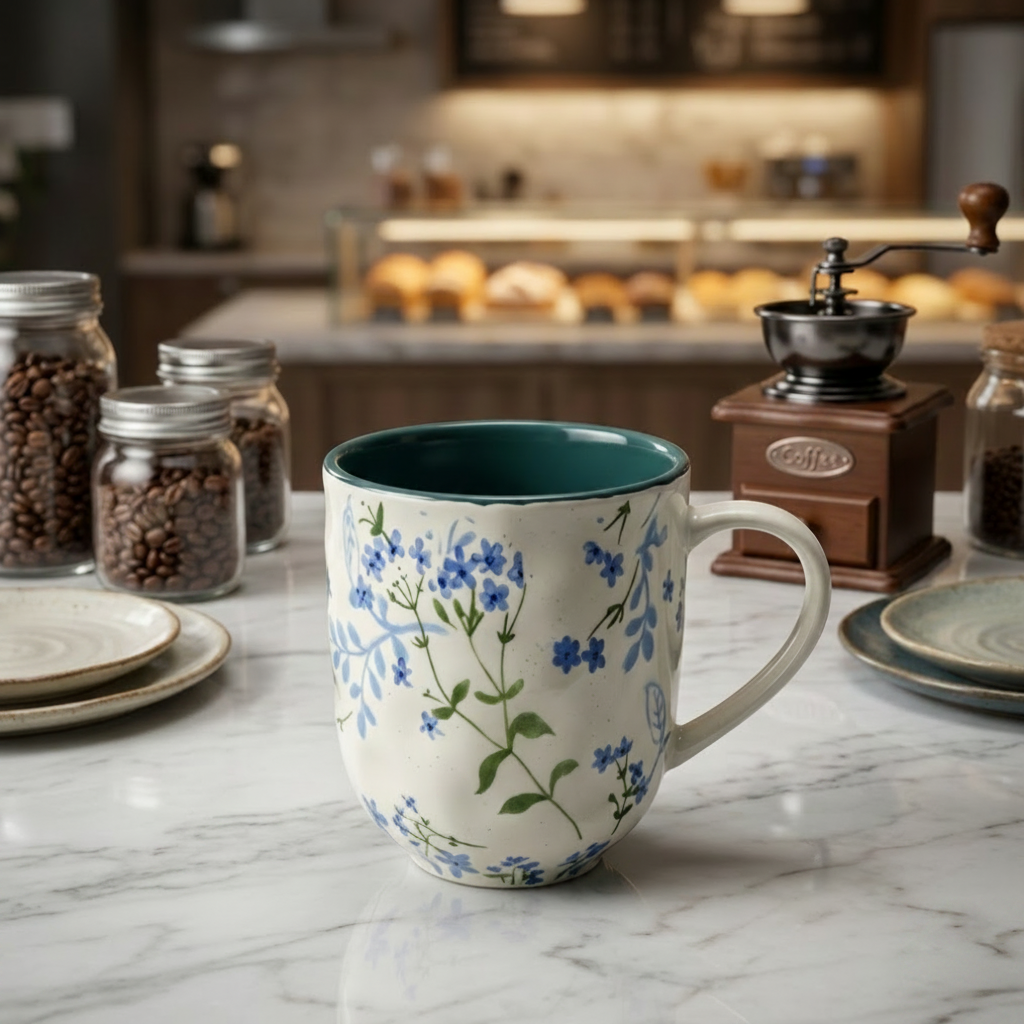 BR2002 Blue Myosotis 400ml Mug 36c