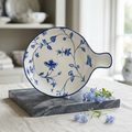 BR2005 Blue Peony 9"Rd Plater W-H 8-48c